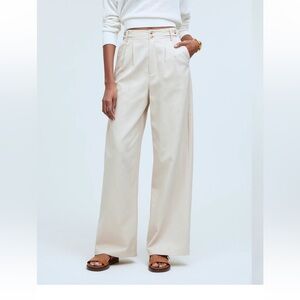 Madewell Harlow Wide leg pants in khaki size 10